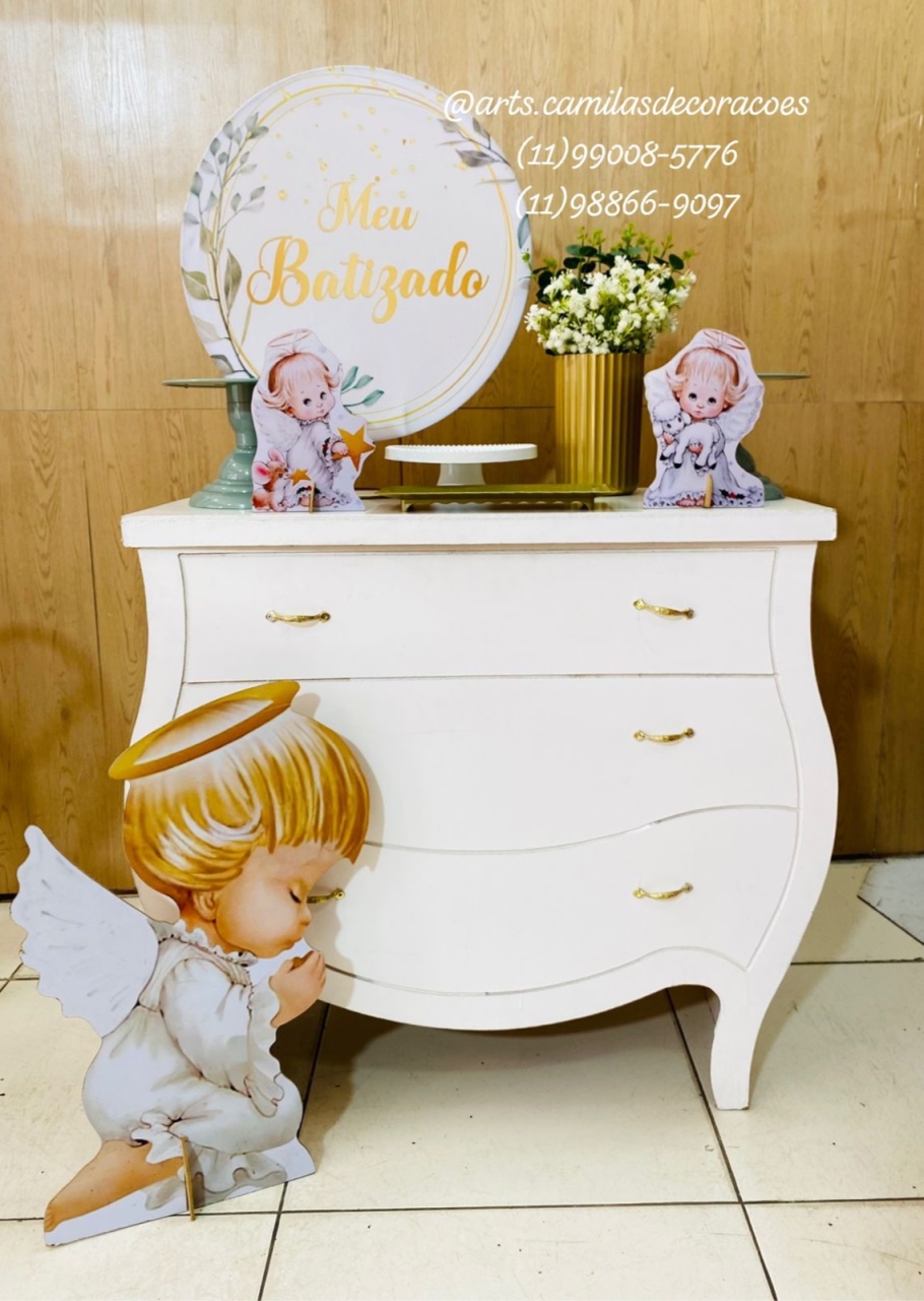 Mini Festa Na Mesa Batizado - Art's Camila's Decorações 