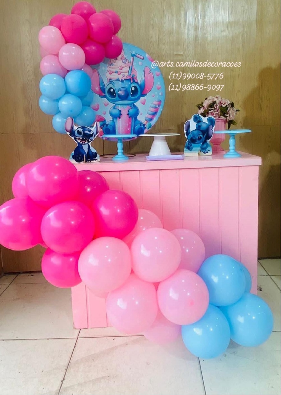 Mini Festa Na Mesa Stitch - Art's Camila's Decorações 