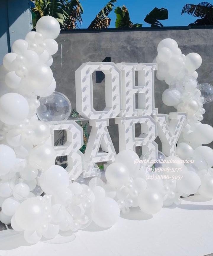 Oh Baby Letras 80 Cm - Art's Camila's Decorações 