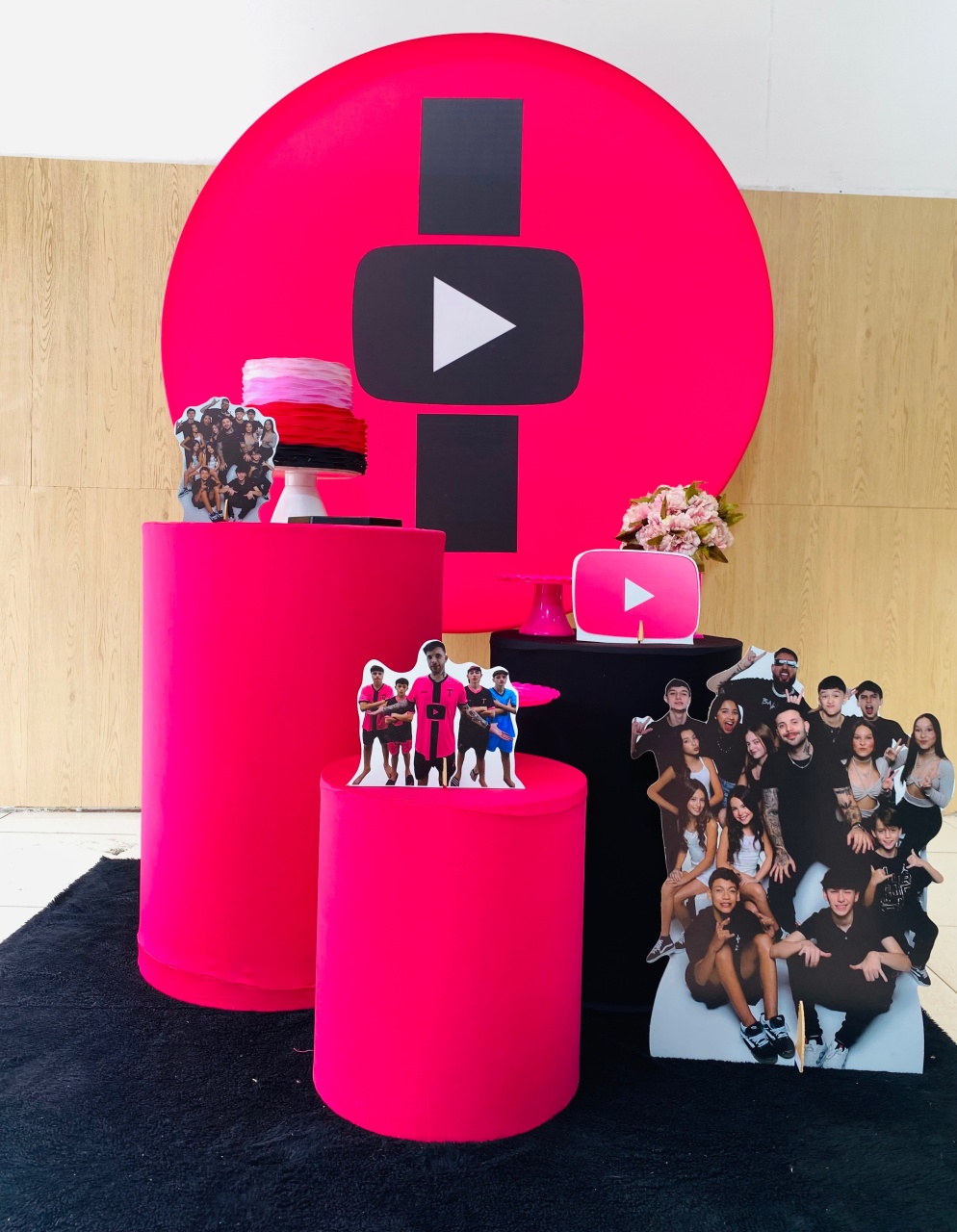 Taspio Youtube Rosa  - Art's Camila's Decorações 