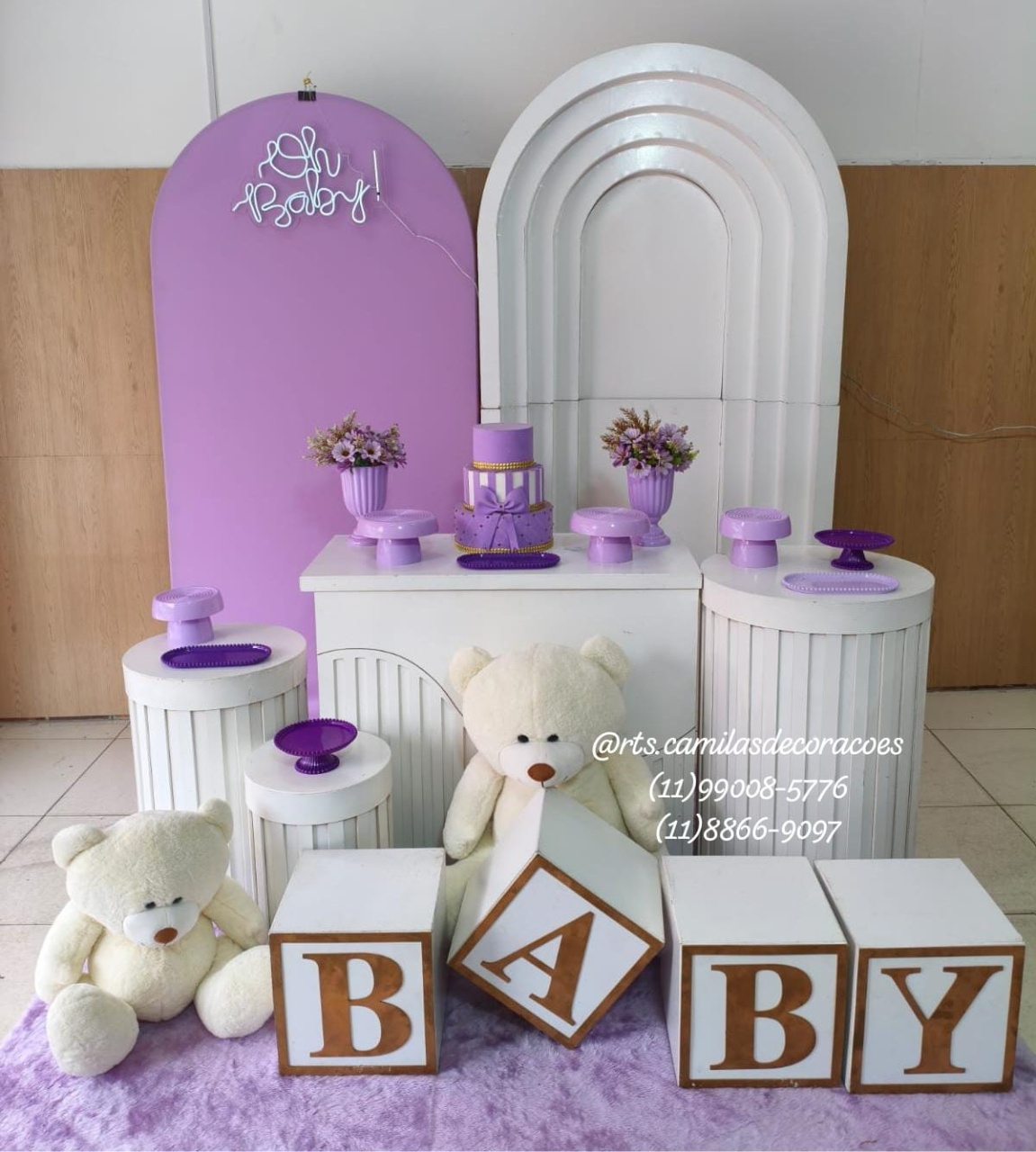 Chá de Bebê Lilás  - Art's Camila's Decorações 