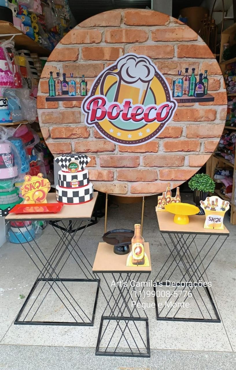 Boteco Mesas de Ferro  - Art's Camila's Decorações 