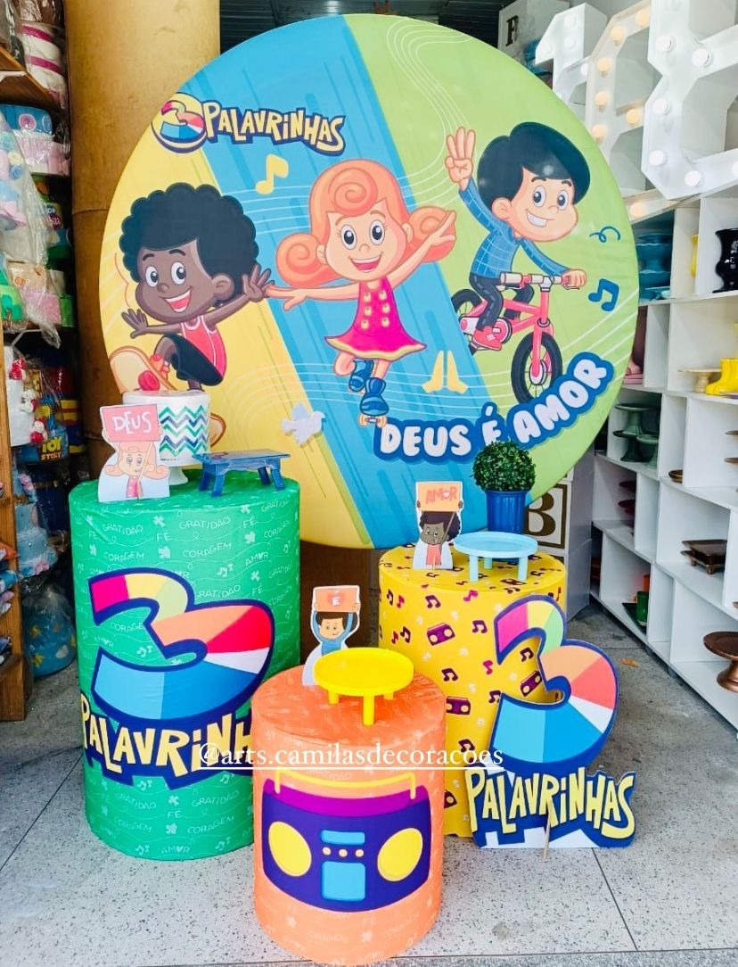 Três Palavrinhas  - Art's Camila's Decorações 