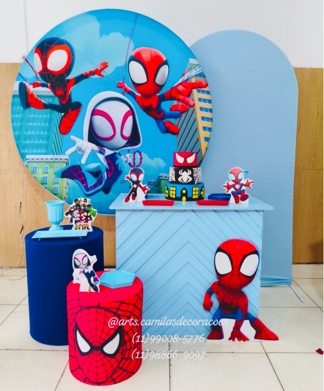 Homem Aranha Amigos Mesa - Art's Camila's Decorações 