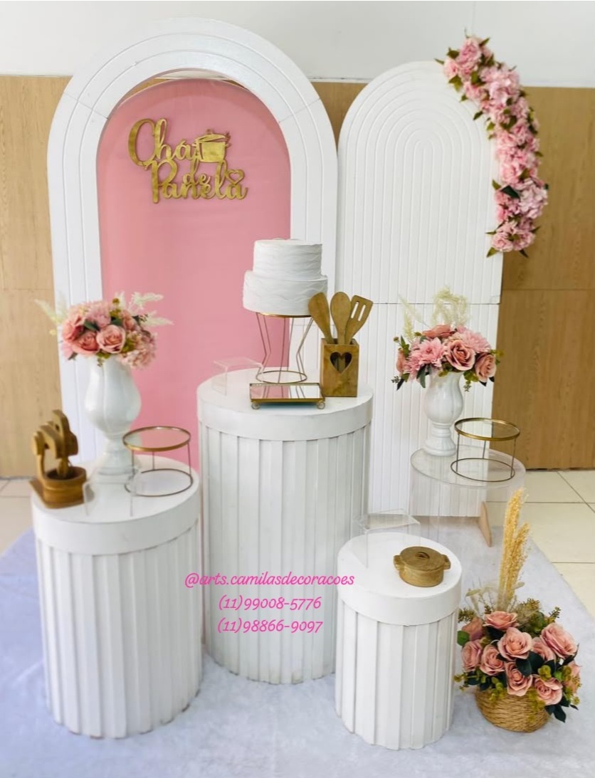 Chá de Panela Rosa - Art's Camila's Decorações 