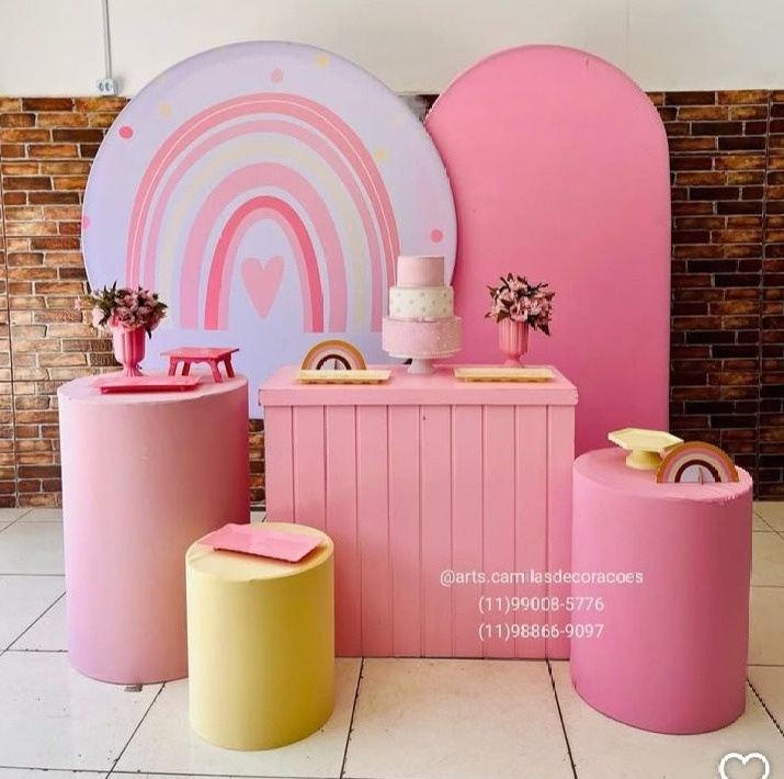 Arco Íris Mesa + Romano  - Art's Camila's Decorações 