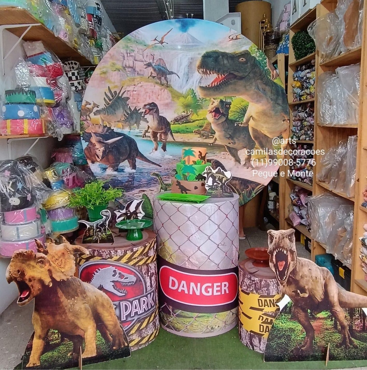 Dinossauro Jurassic Park  - Art's Camila's Decorações 