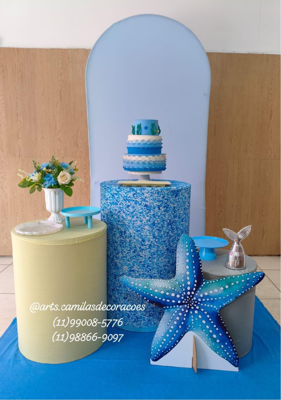 Sereia / Fundo Do Mar Azul  - Art's Camila's Decorações 