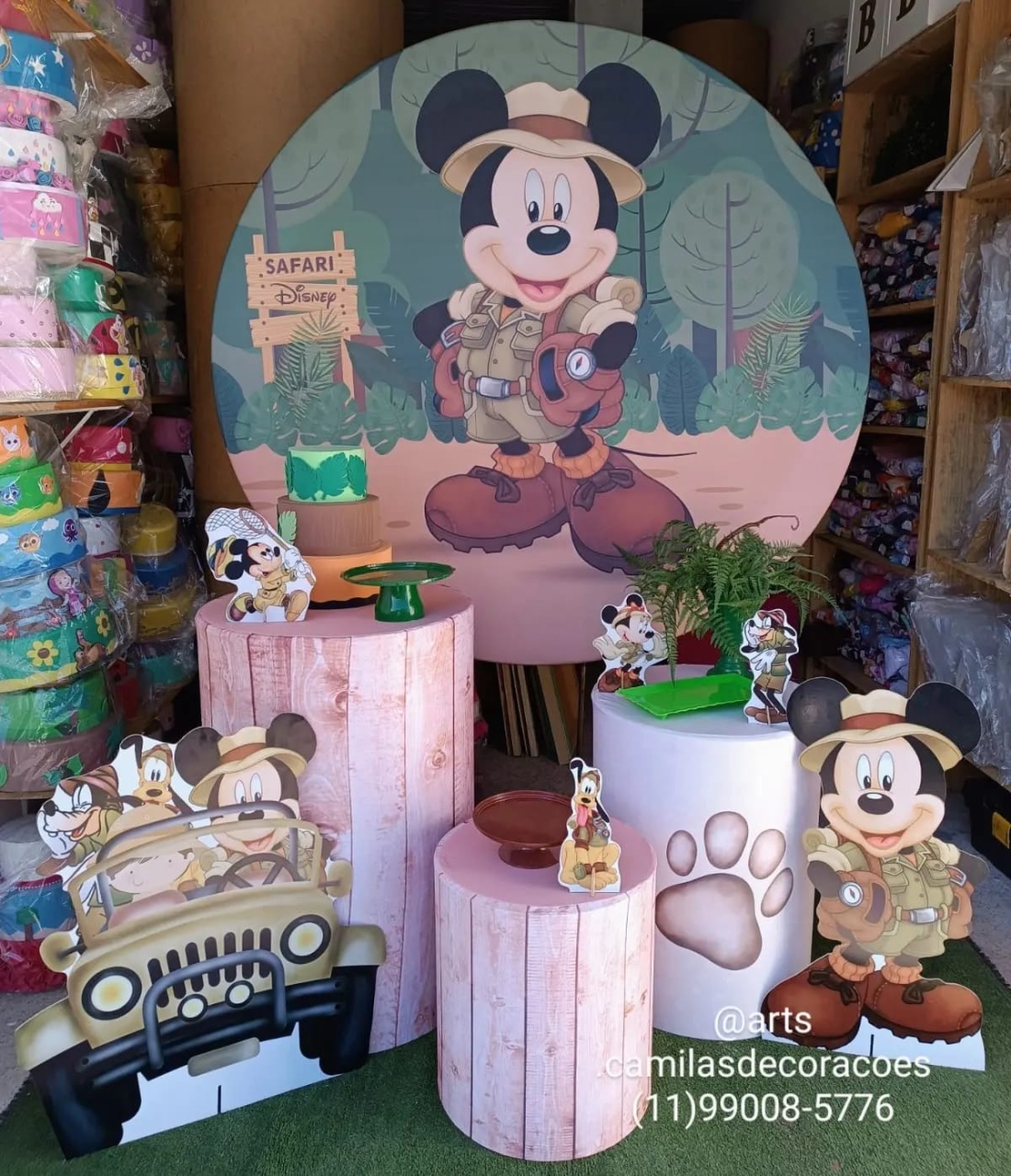 Mickey Safari - Art's Camila's Decorações 