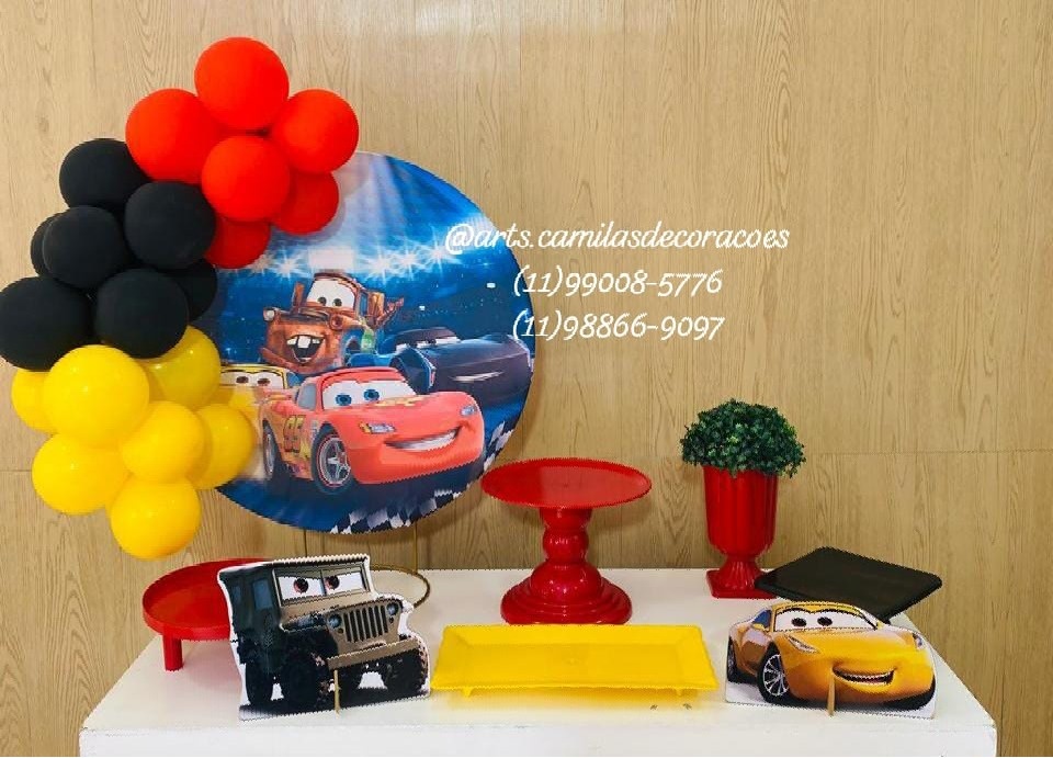 Festa Na Mesa Carros - Art's Camila's Decorações 