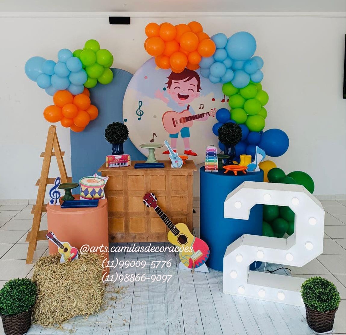 Menino Música - Art's Camila's Decorações 