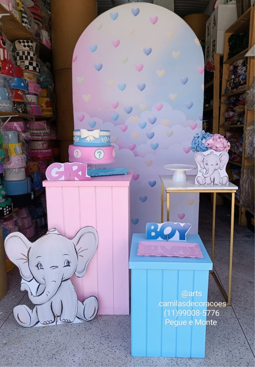 Revelação Elefantinho  - Art's Camila's Decorações 