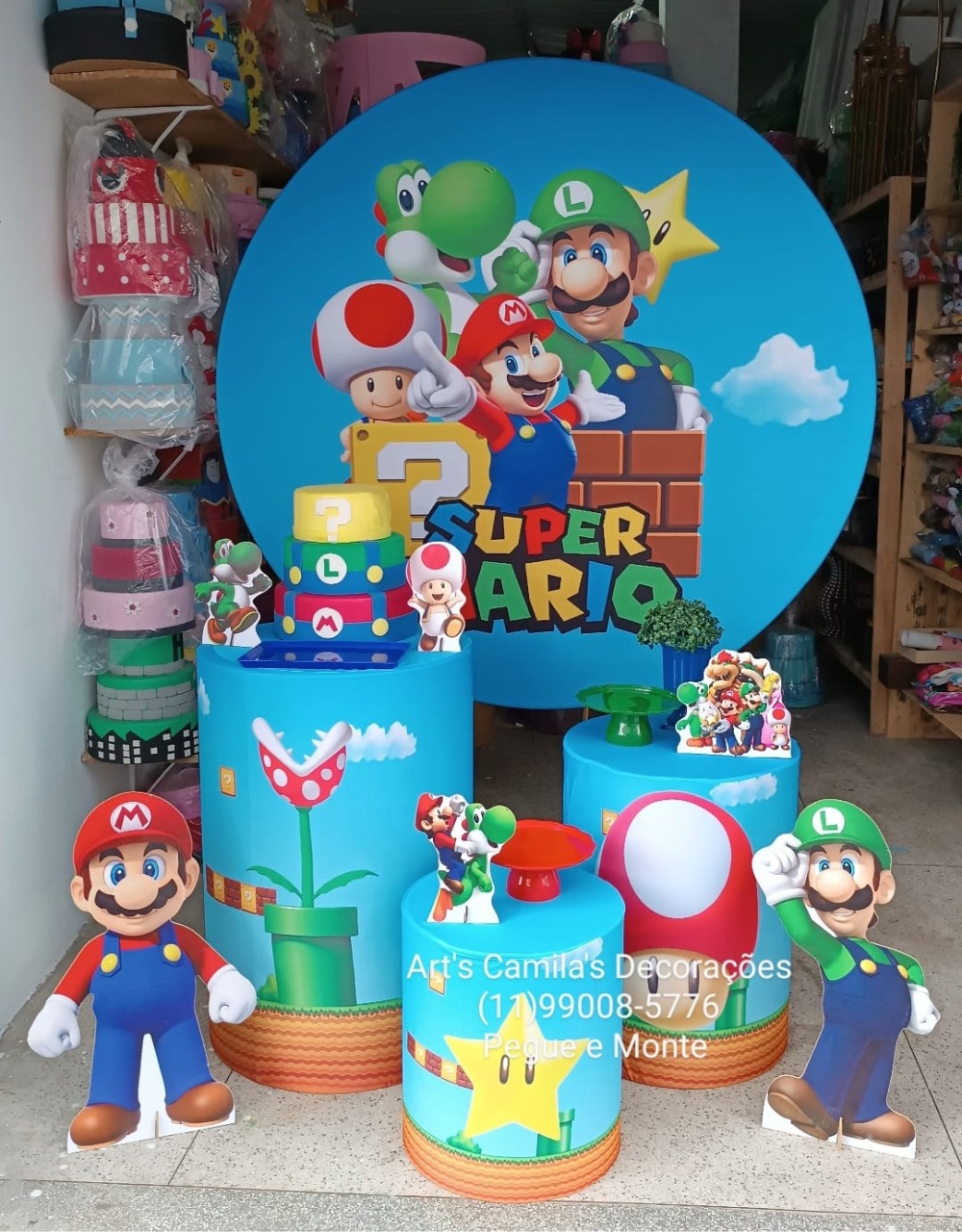 Super Mario  - Art's Camila's Decorações 