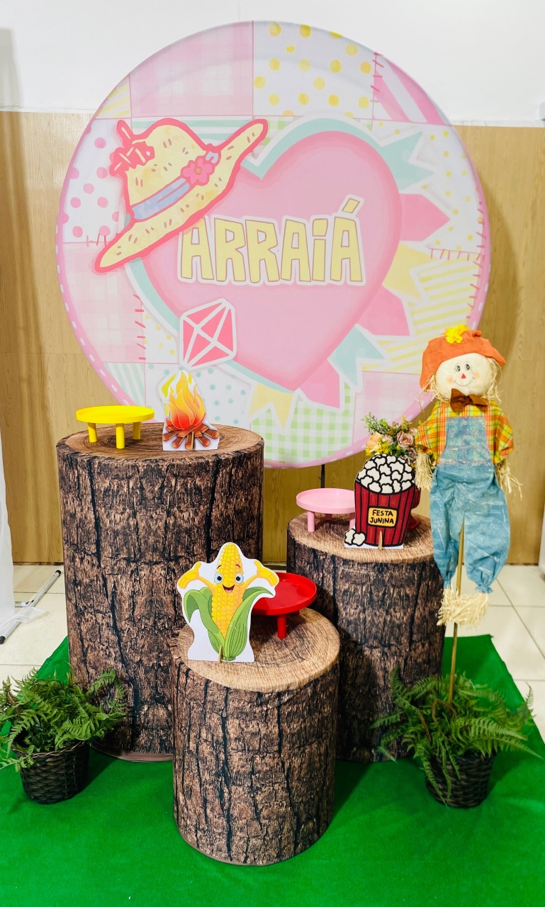 Festa Junina Rosa Arraia - Art's Camila's Decorações 