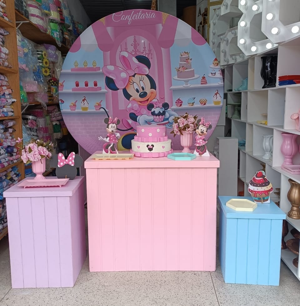 Minnie Confeitaria Mesas - Art's Camila's Decorações 