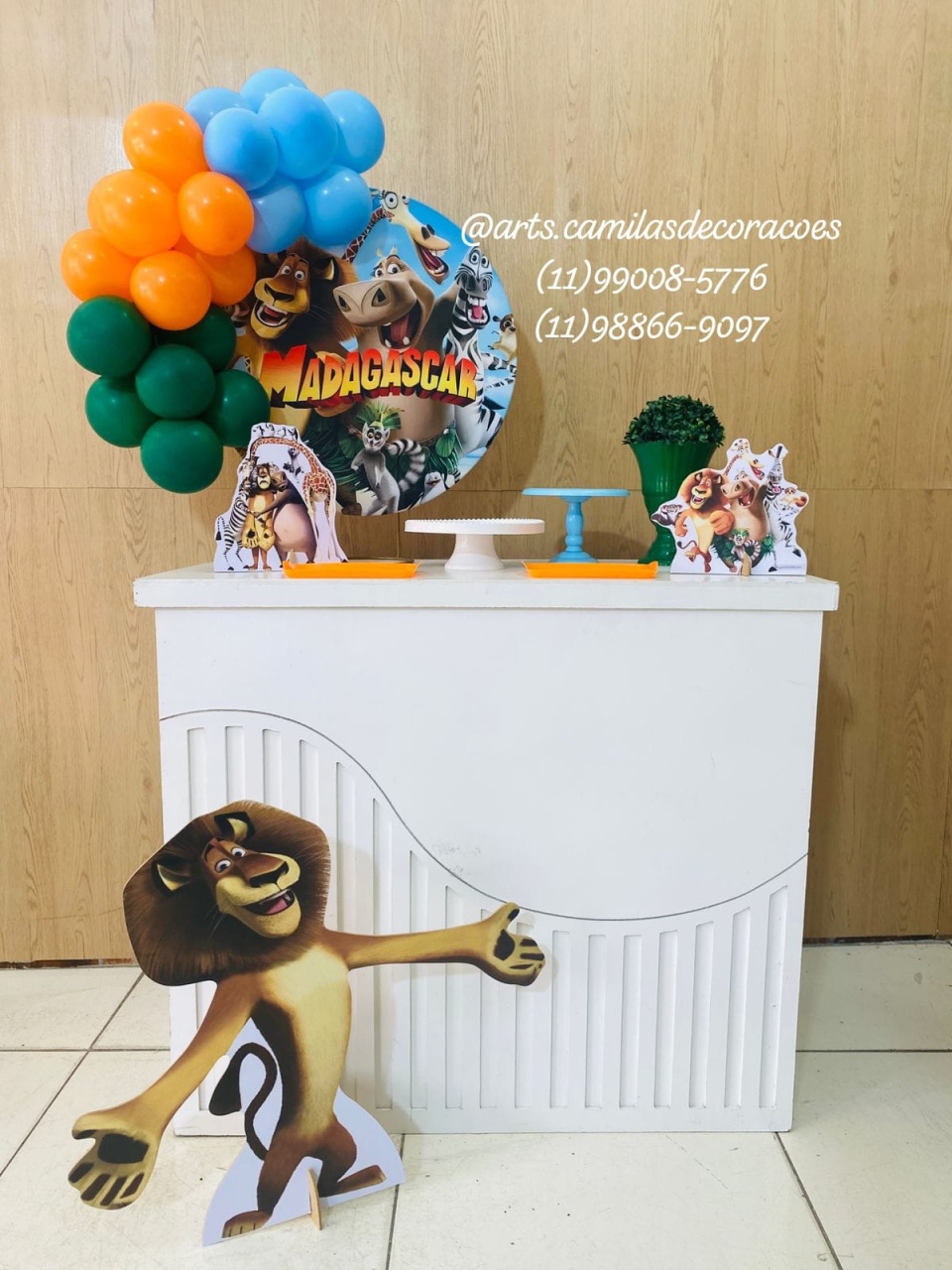 Mini Festa Na Mesa Madagascar - Art's Camila's Decorações 