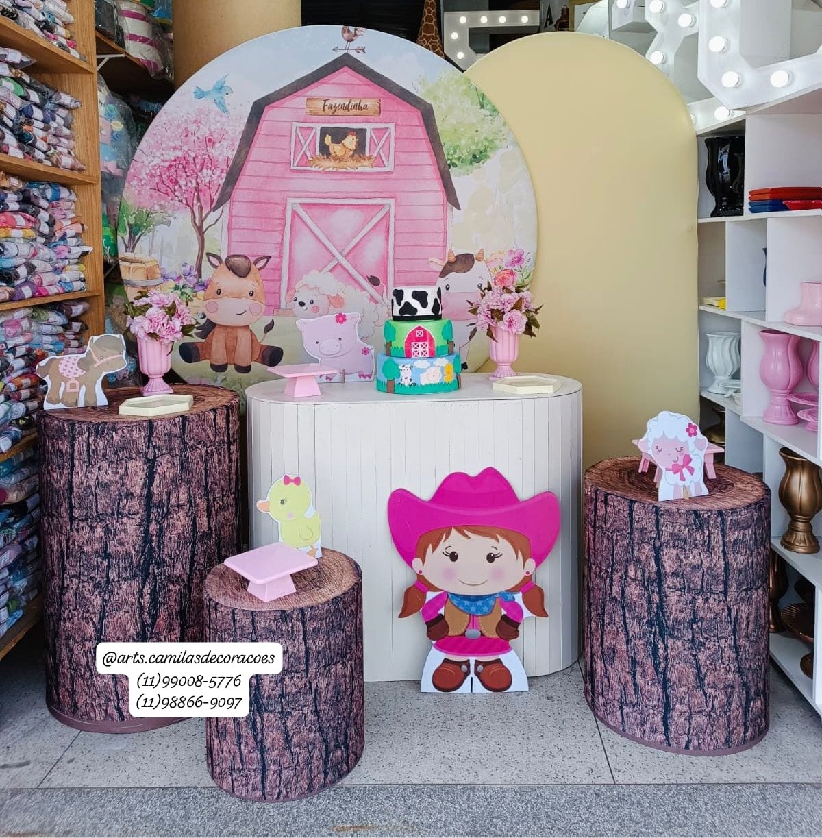 Fazendinha Menina Romano  - Art's Camila's Decorações 