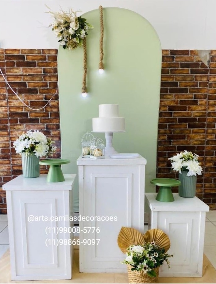 Casamento/ Aniversário Verde Pingente  - Art's Camila's Decorações 