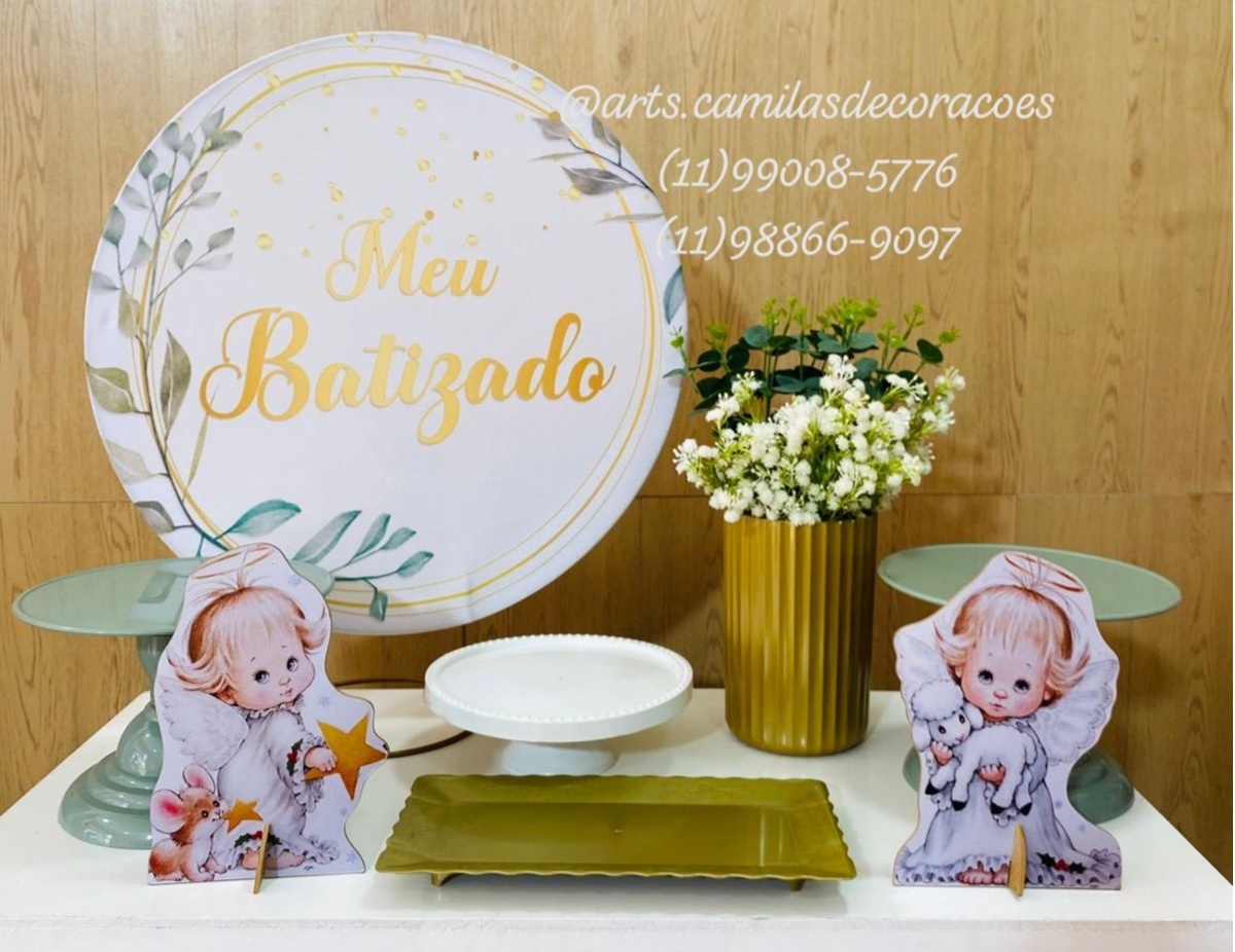 Festa Na Mesa Batizado - Art's Camila's Decorações 
