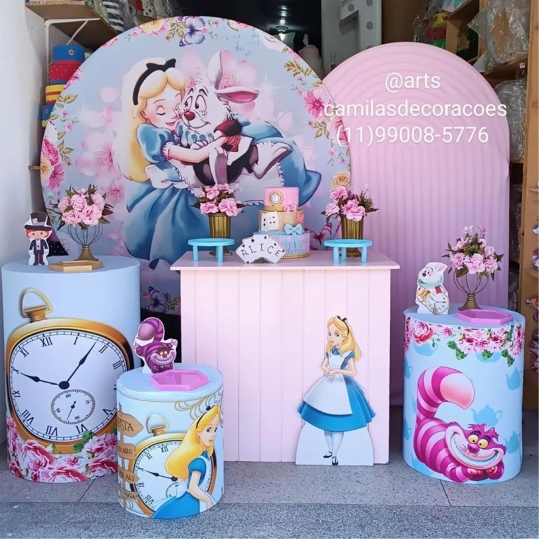 Alice No Pais das Maravilhas Romao - Art's Camila's Decorações 