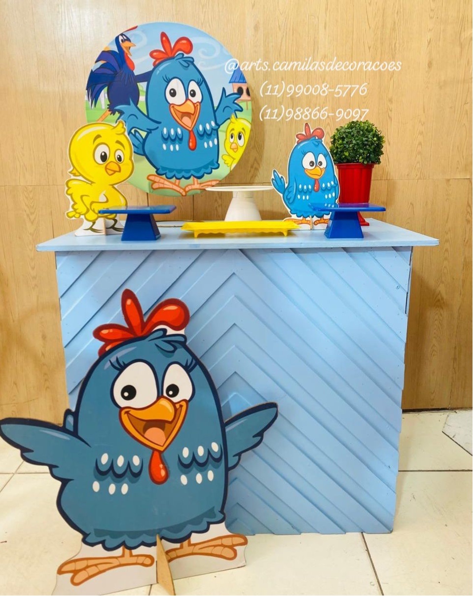 Mini Festa Na Mesa Galinha Pintadinha - Art's Camila's Decorações 