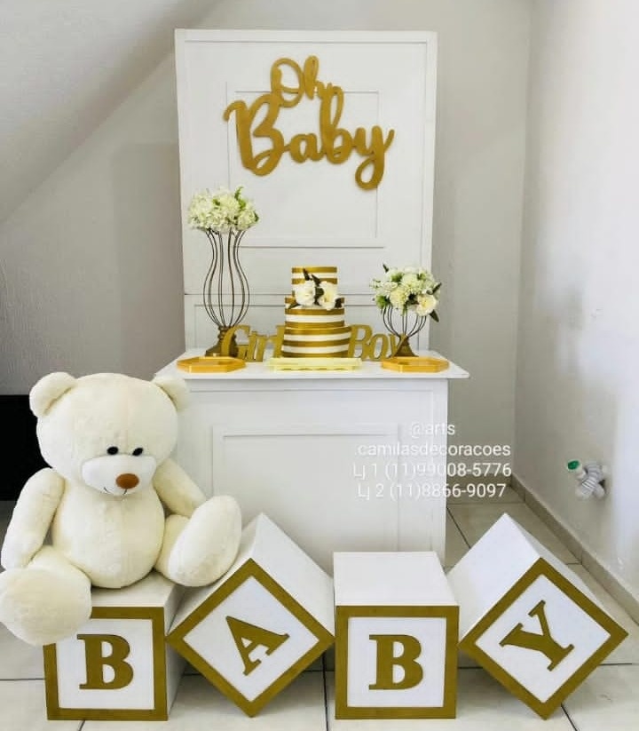 Chá Revelação Oh Baby Paínel Porta  - Art's Camila's Decorações 