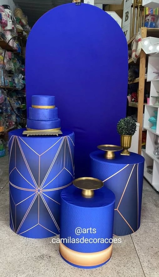 Geométrico Azul Romano  - Art's Camila's Decorações 