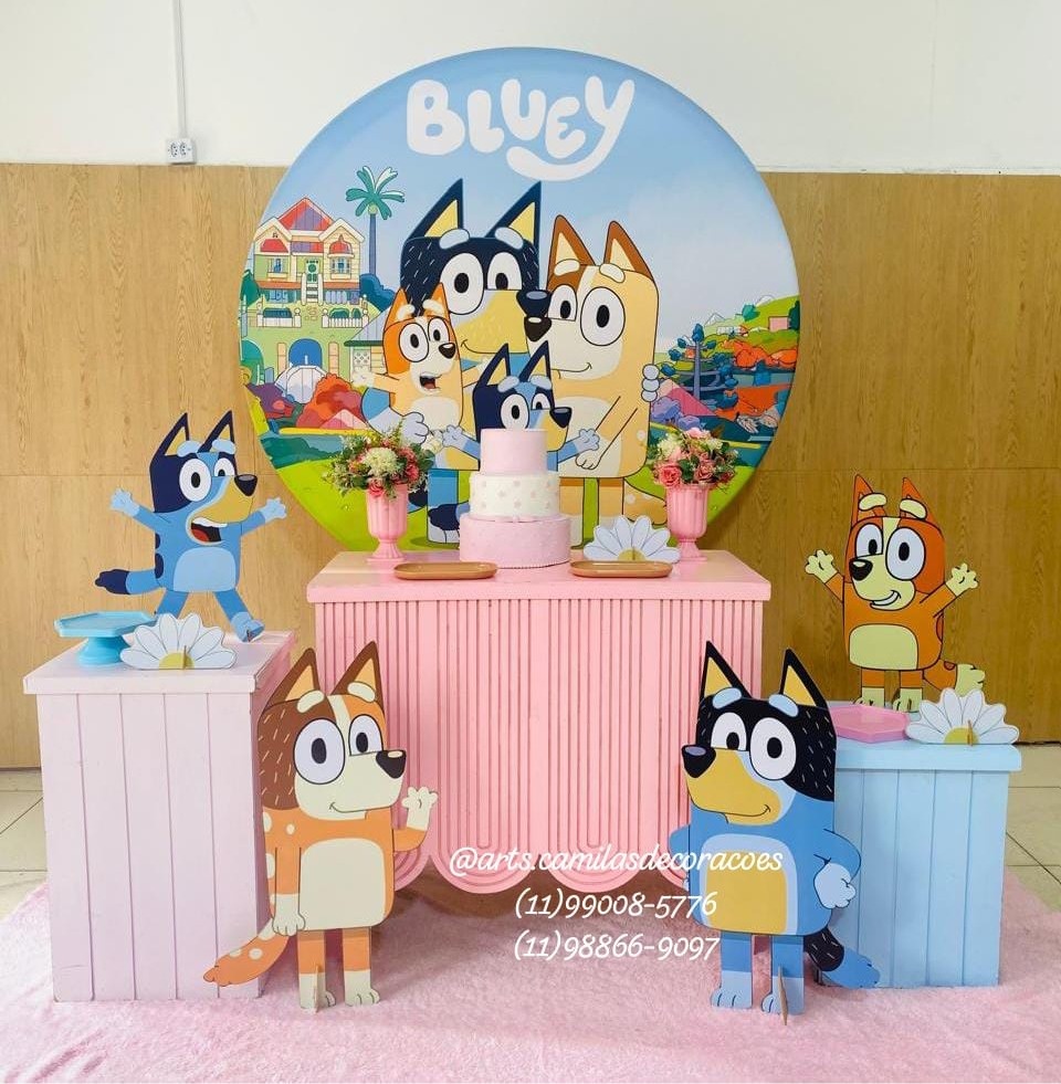 Bluey Menina  - Art's Camila's Decorações 