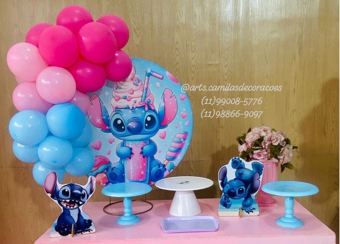 Festa Na Mesa Stitch - Art's Camila's Decorações 