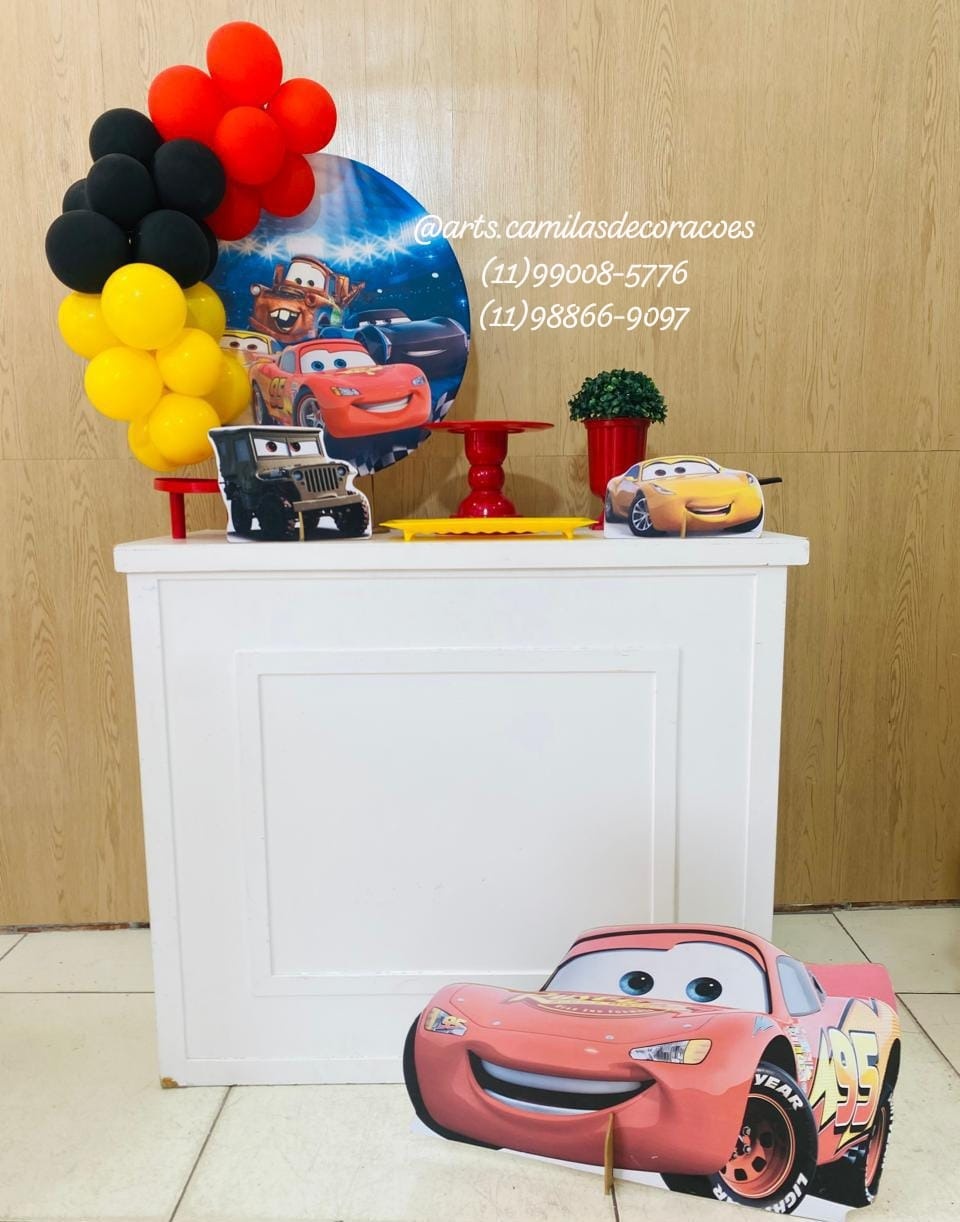 Mini Festa Na Mesa Carros - Art's Camila's Decorações 