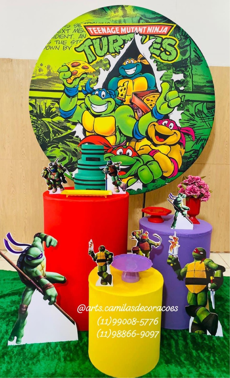 Tartaruga Ninja Menina  - Art's Camila's Decorações 