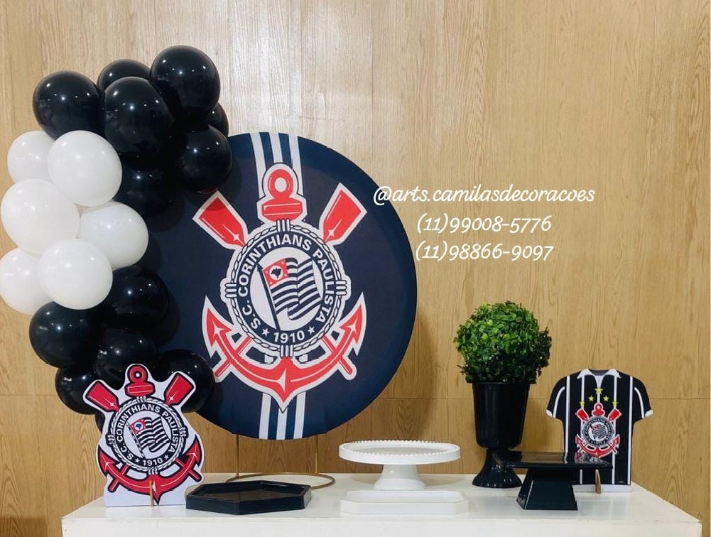 Festa Na Mesa Corinthians - Art's Camila's Decorações 