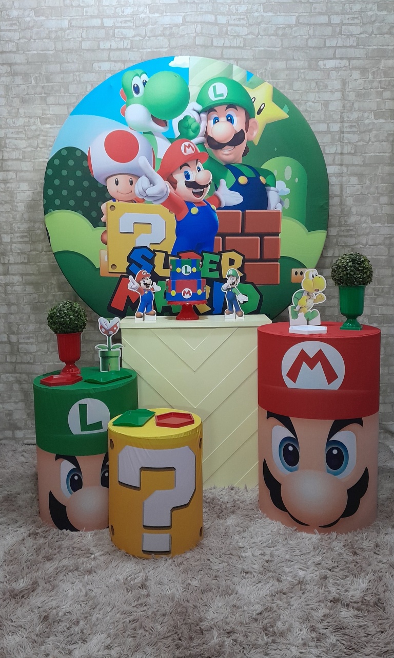 Super Mário Kit Prata  - Up Festas 