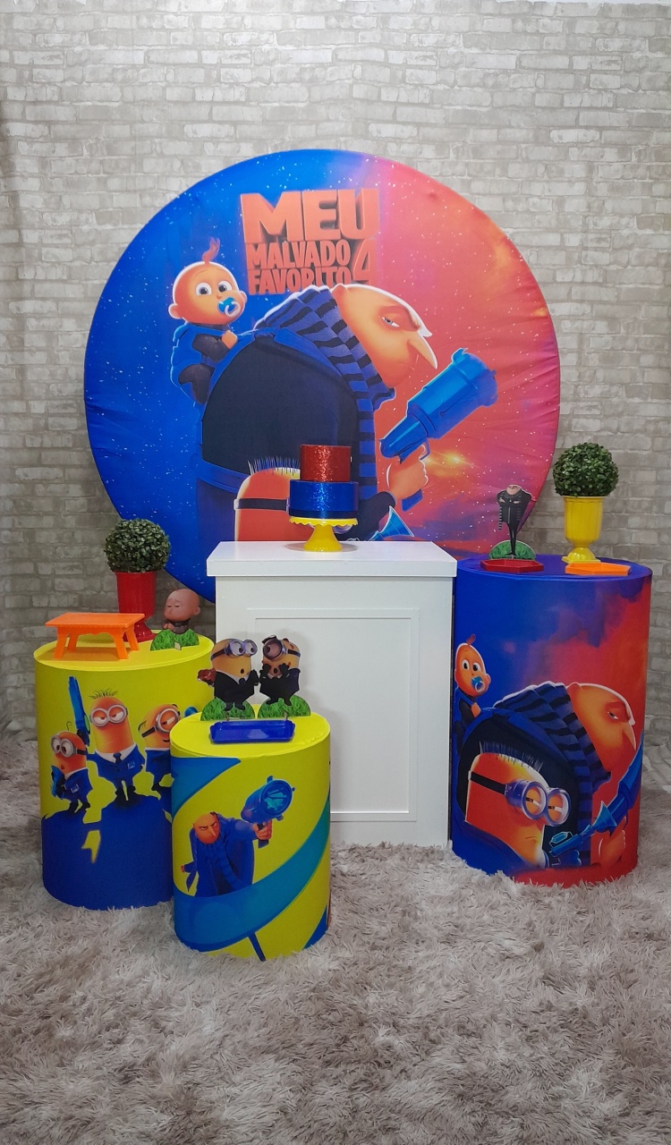 Minions Gru Kit Prata  - Up Festas 