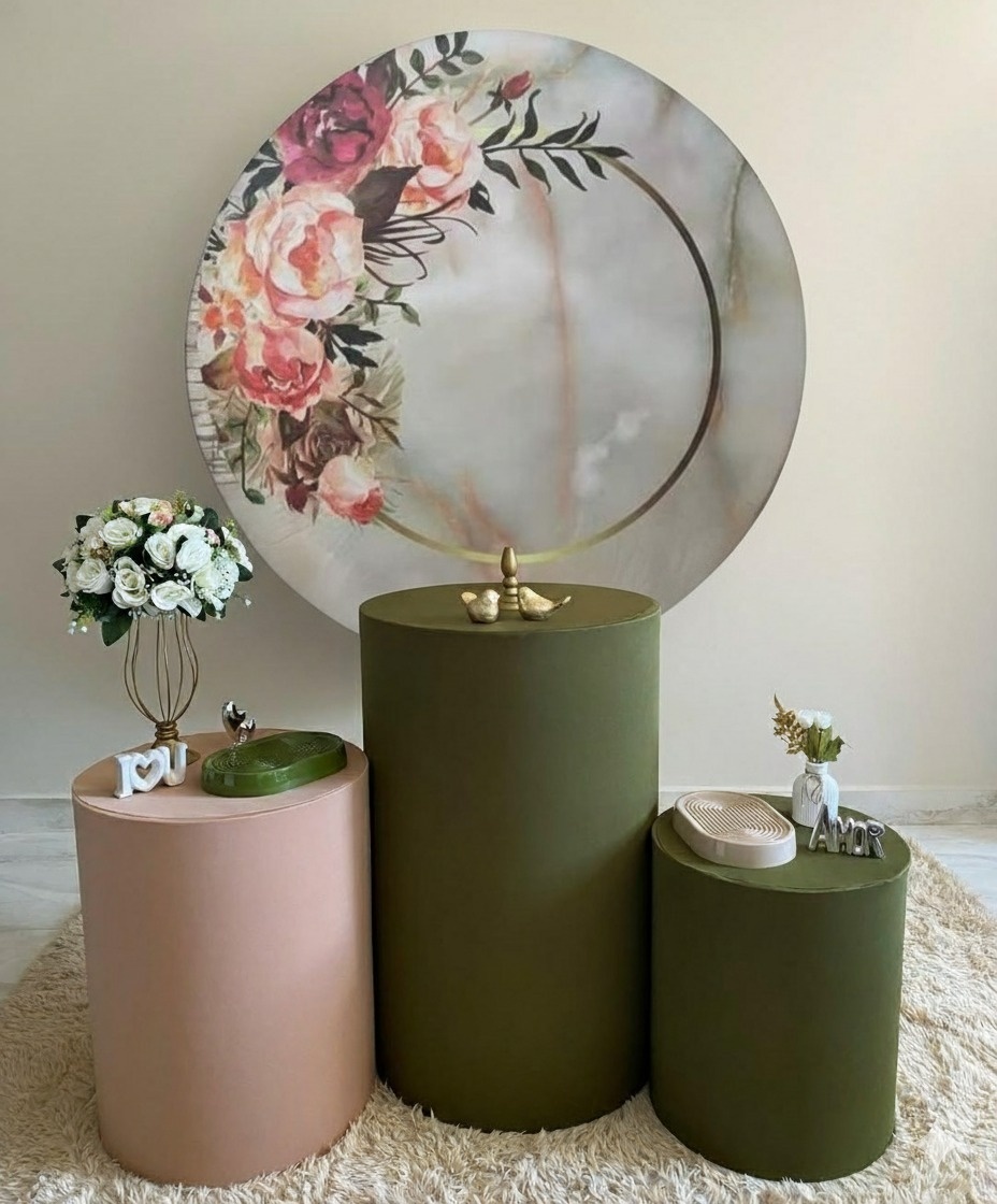 Kit Slim Floral Pérola  - Up Festas 