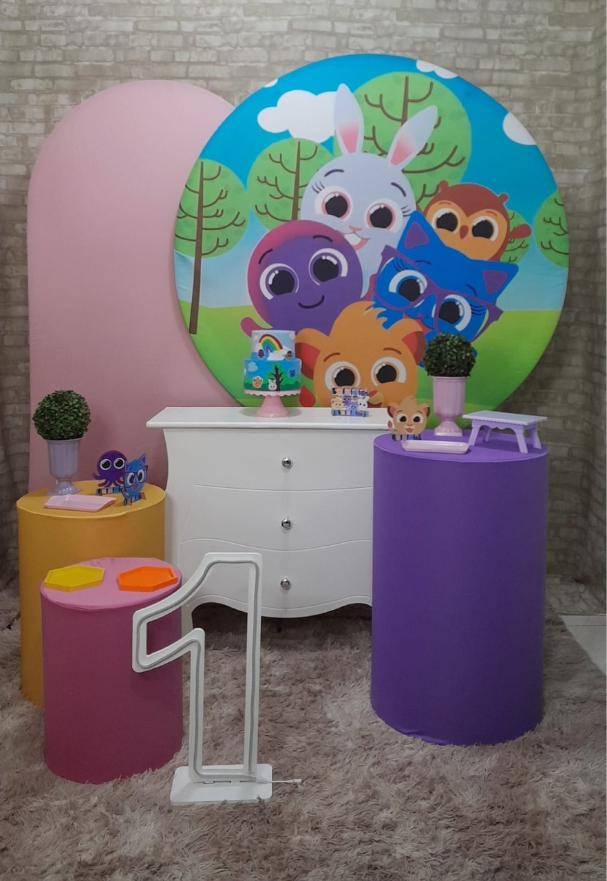 Bolofofos Kit Ouro Lateral Rosa C/ Led - Up Festas 
