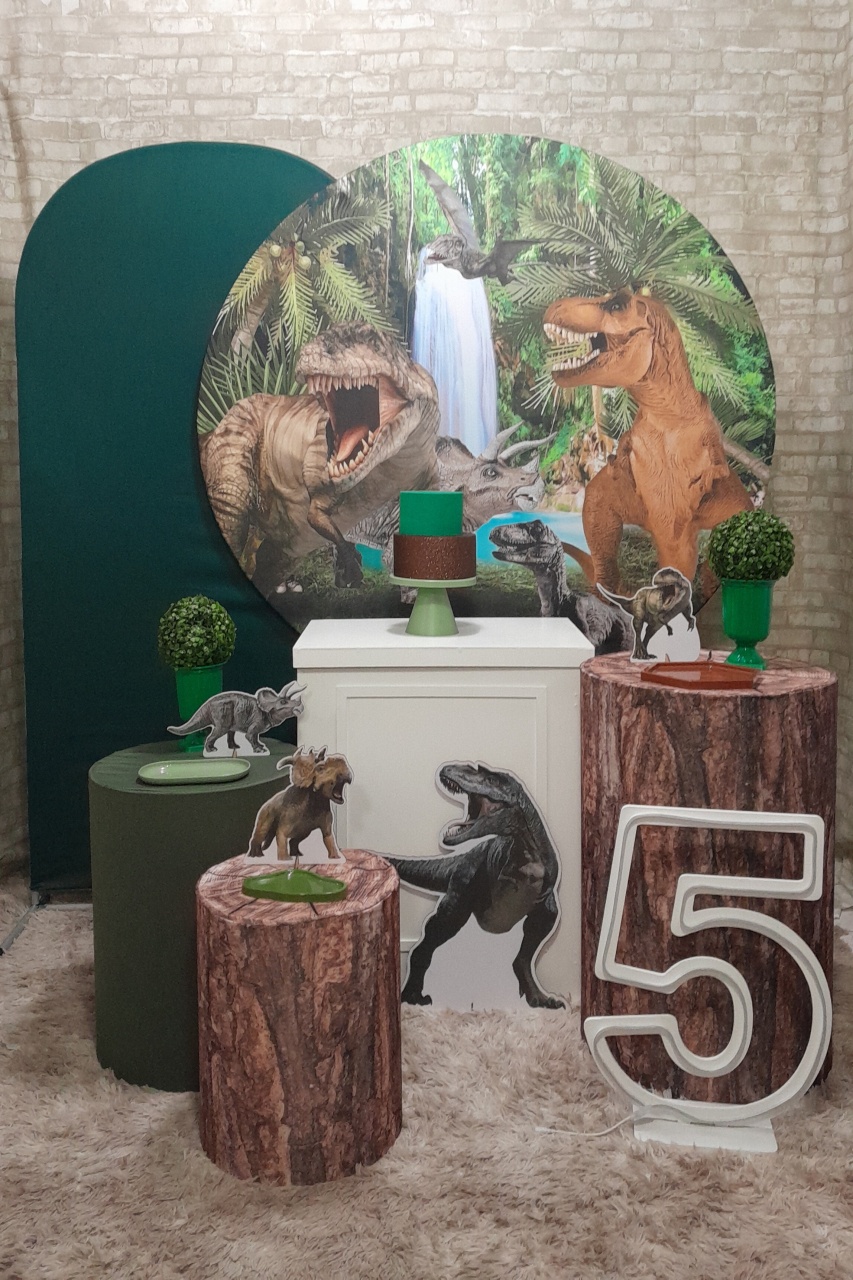 Dinossauro Kit Ouro 02 + N° Led - Up Festas 