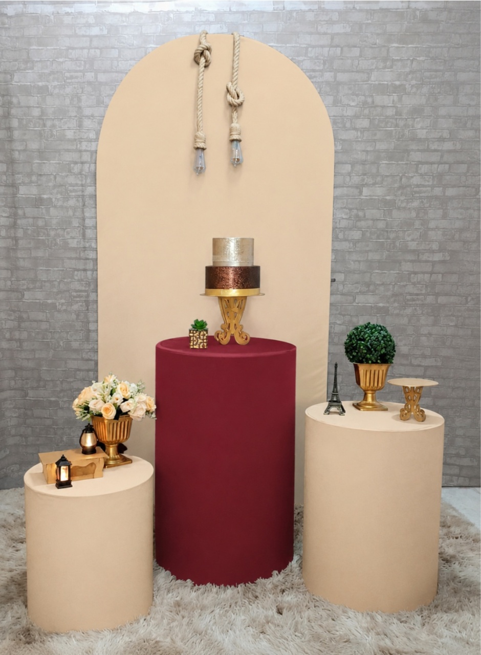 Kit Romano Bege/Marsala 01 - Up Festas 