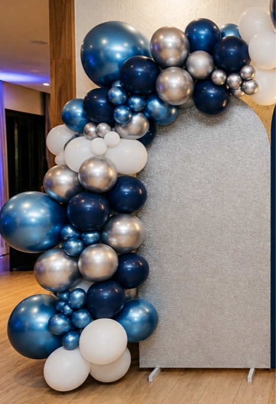 Arco de Balão Desconstruído Metaliz / Látex (2,60M) - Up Festas 