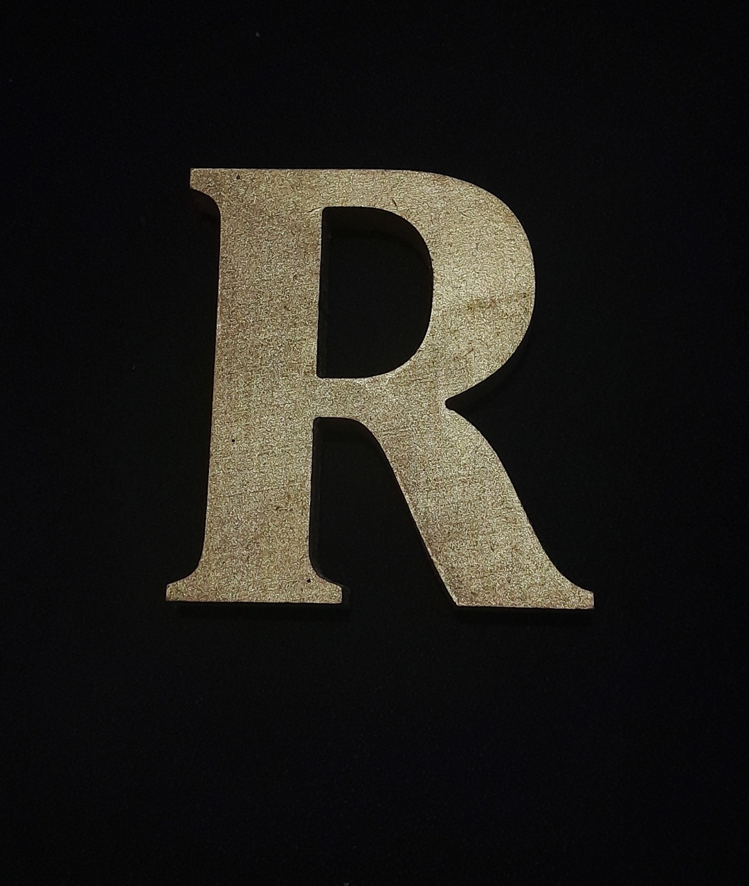 Letras " R "  Madeira Dourada 12Cm - Up Festas 