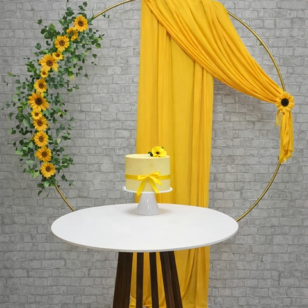 Composê Arco Floral Girassol  - Up Festas 