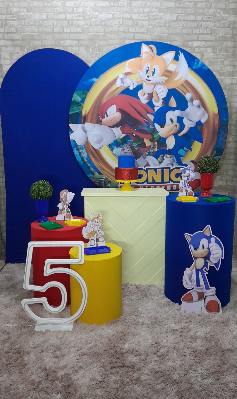 Sonic Kit Ouro + N° - Up Festas 