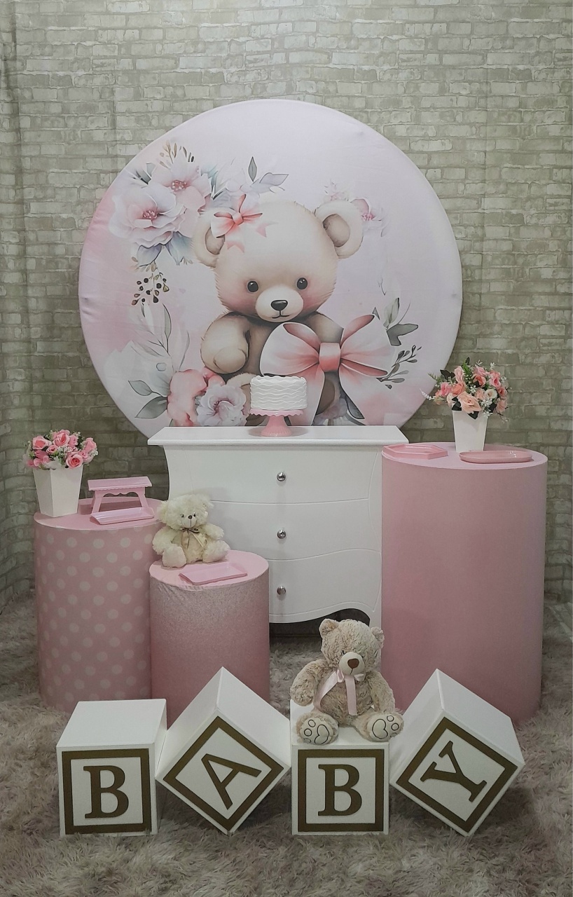 Ursa Laço 🎀 Kit Prata - Up Festas 