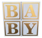 Cubos Baby  Branco/Dourado  - imagem 1
