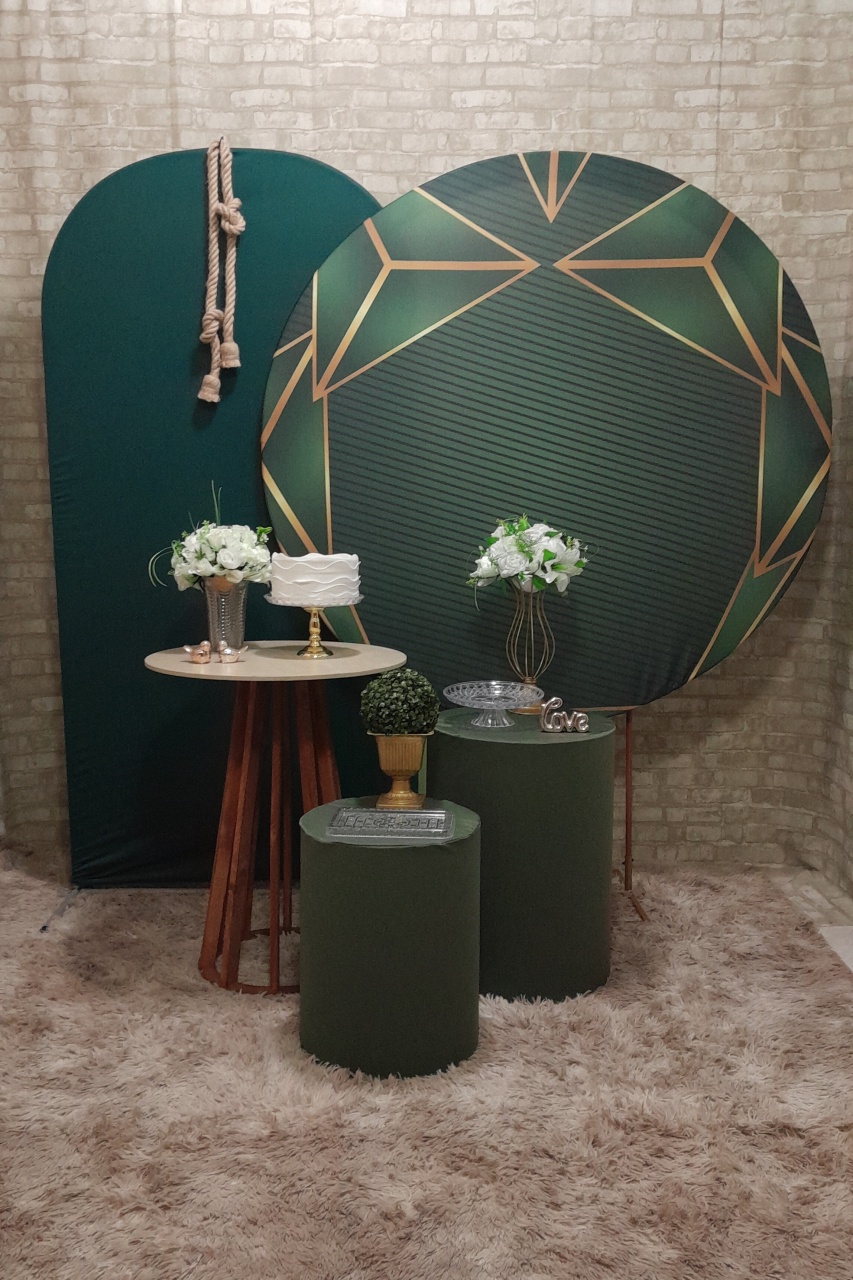 Geométrico Verde Oliva Kit Premium  - Up Festas 