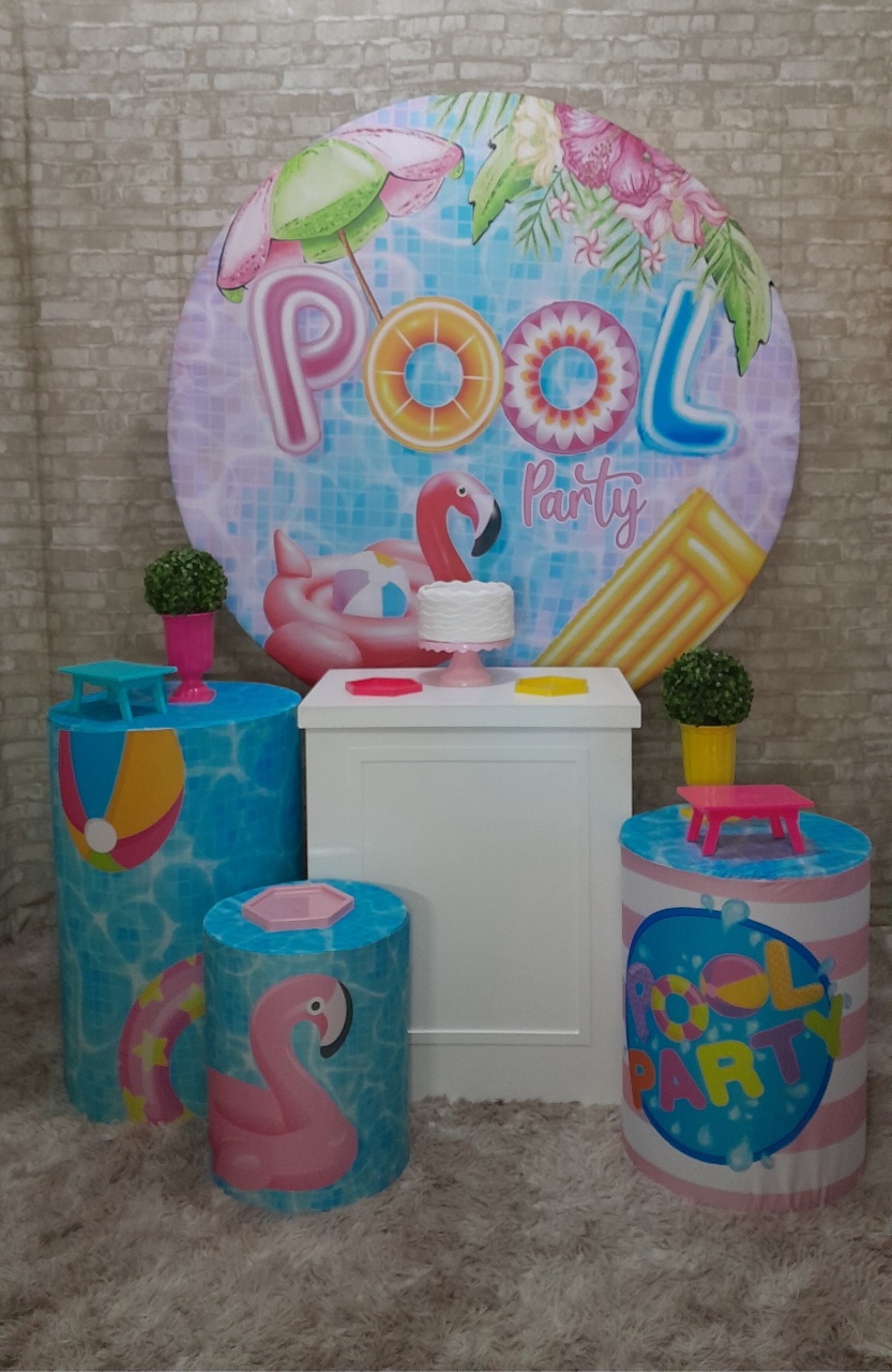 Kit Prata Pool Party   - Up Festas 