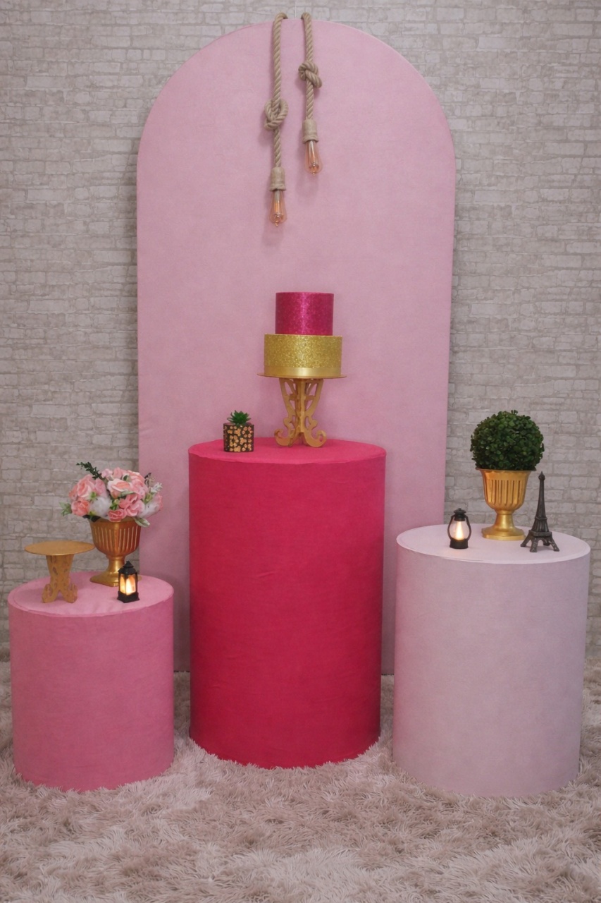 Kit Romano Tons Rosa/Pink - Up Festas 