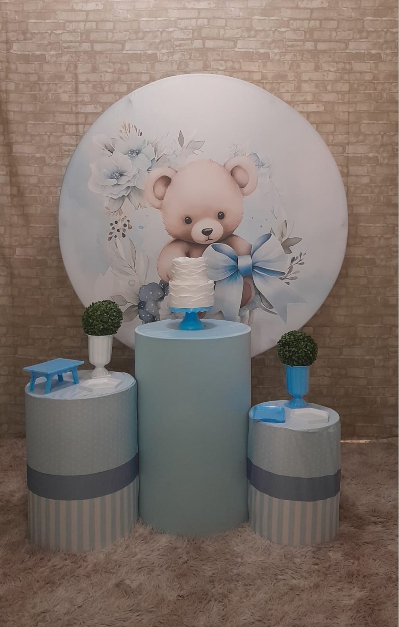  Chá de Bebê Urso Laço Slim - Up Festas 