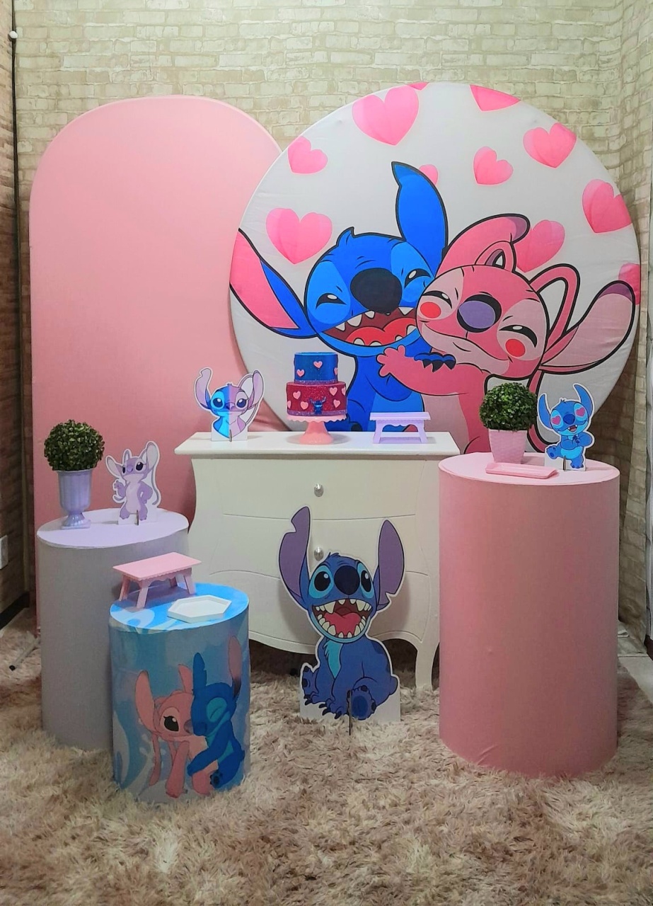 Angel & Stitch Kit Ouro  - Up Festas 