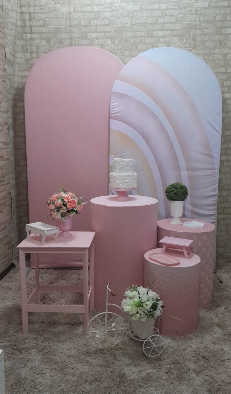 Composê Chá de Fraldas Arco-Iris E Flores🌈💐 - Up Festas 